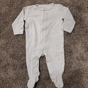 Ralph Lauren Baby Boys Girls Footed Pajamas Sleepsuit Light Gray Polo 6M